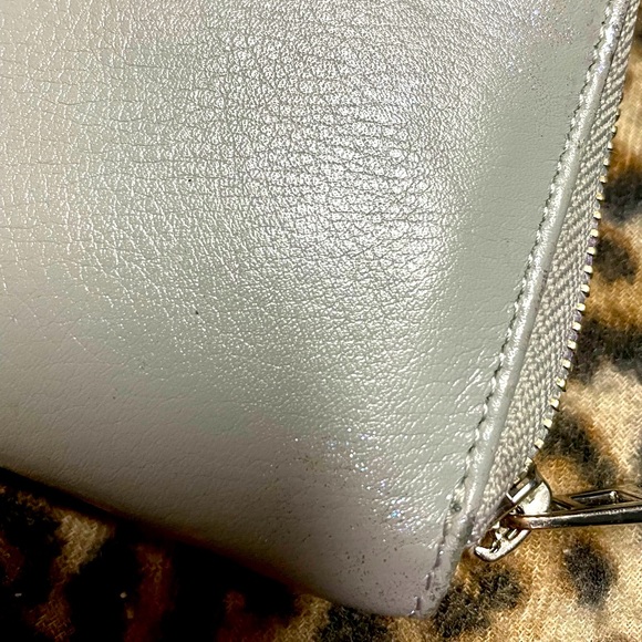 Zadig et Voltaire Leather Compagnon Wristlet Wallet Silver - Picture 14 of 16